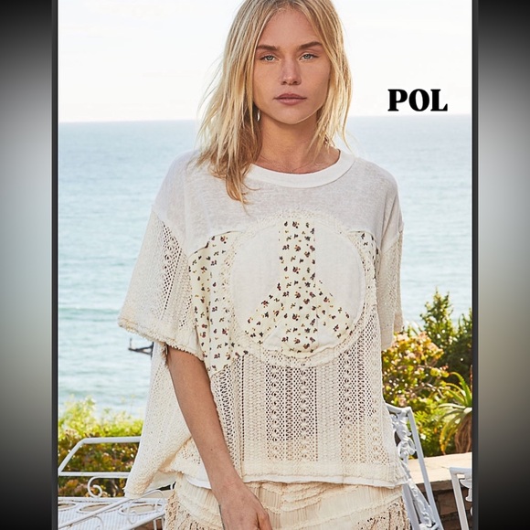 POL Tops - 53 ❤️POL crochet peace top